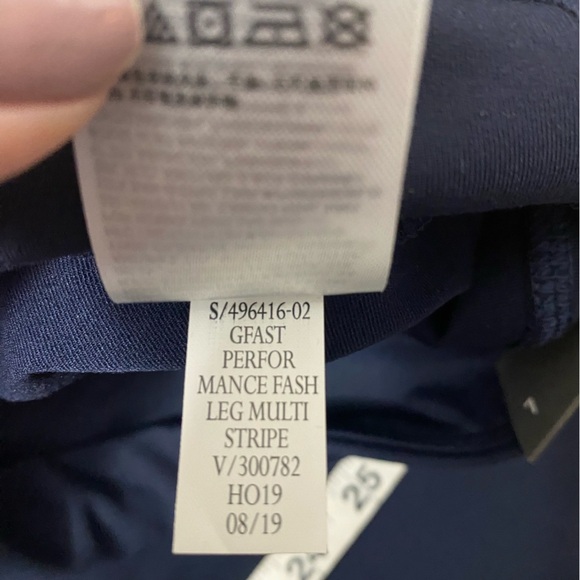 Gap Navy Leggings crop with Striped Accents size L - Picture 6 of 8